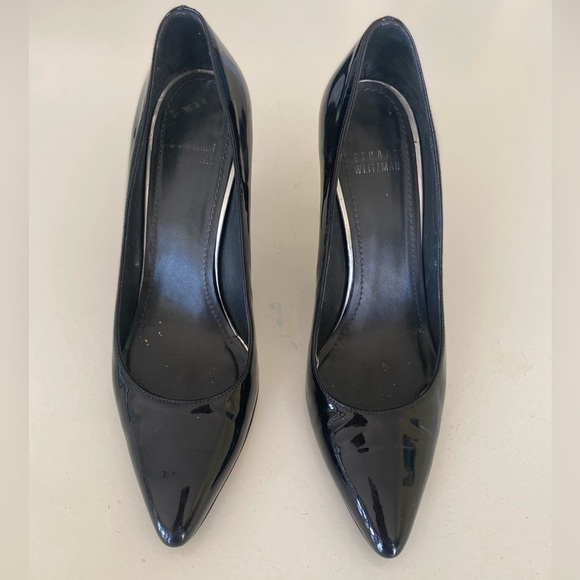 STUART WEITZMAN Elegant Black Women's Paton Leather Heels - Picture 2 of 8